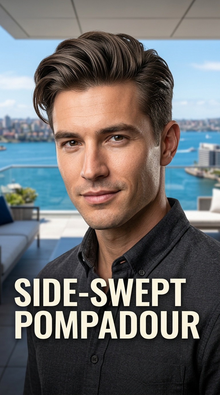 Side-Swept Pompadour