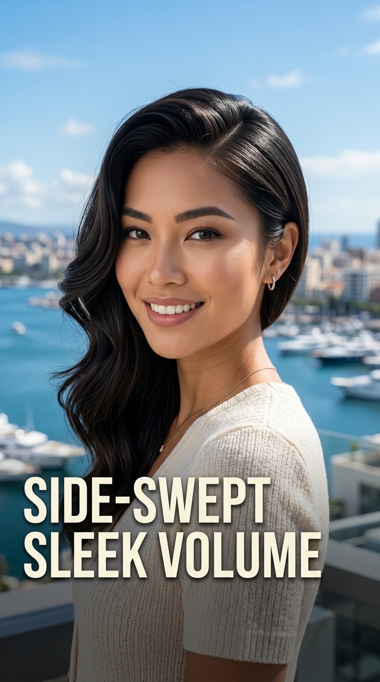 Side-Swept Sleek Volume