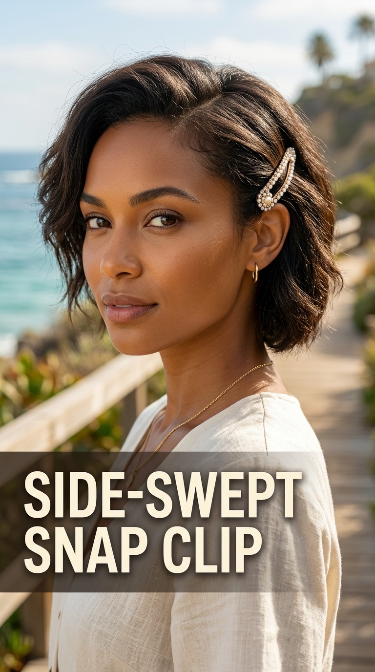 Side-Swept Snap Clip