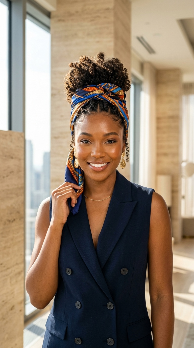 Silk Scarf Hair Styles