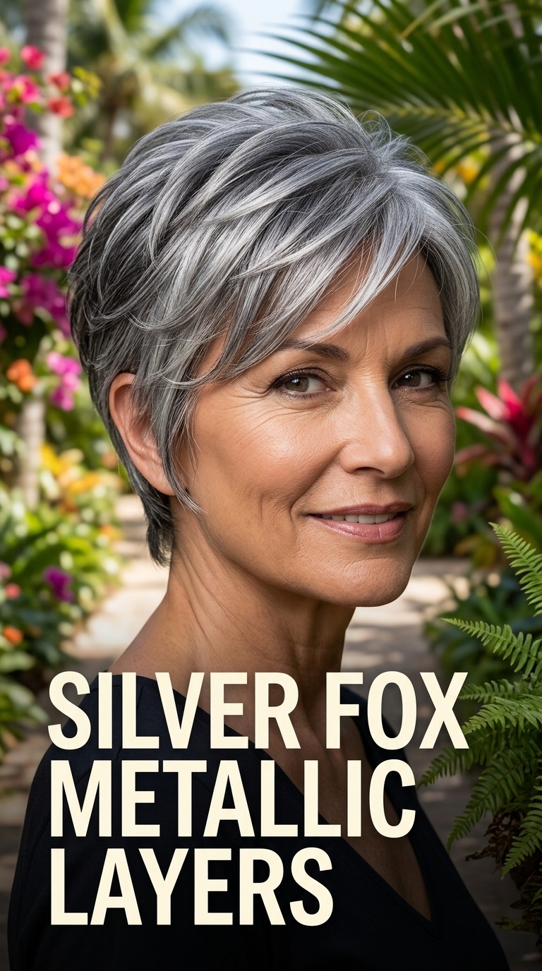 Silver Fox Metallic Layers