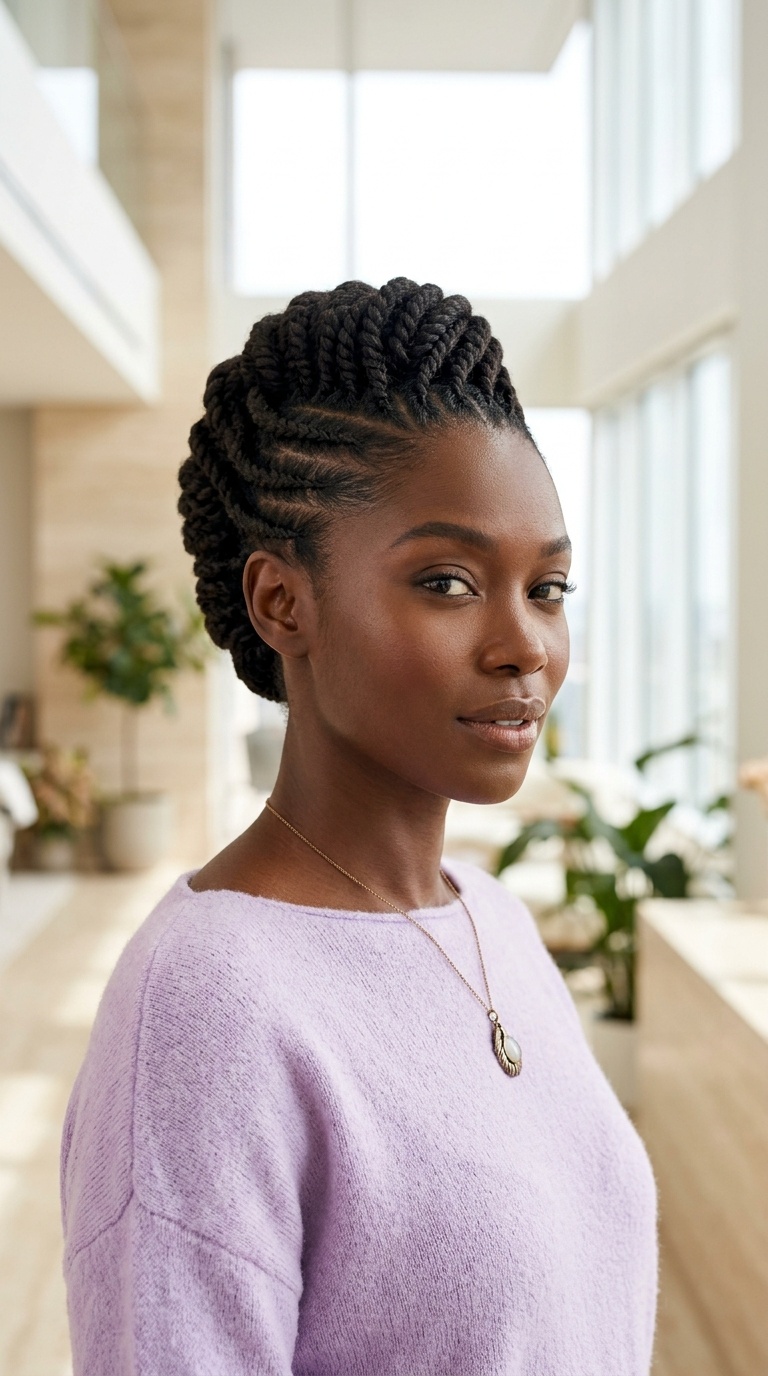 Simple Flat Twist Updo