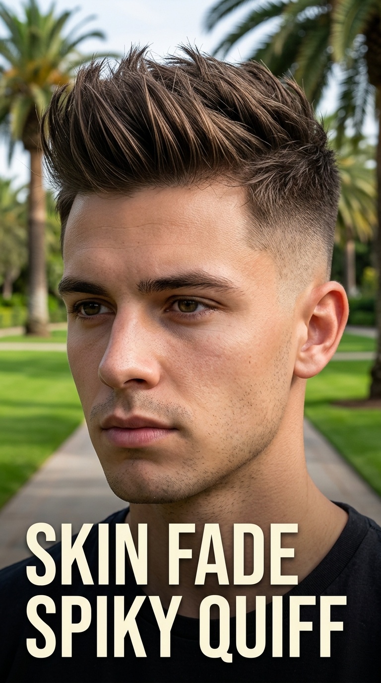 Skin Fade Spiky Quiff