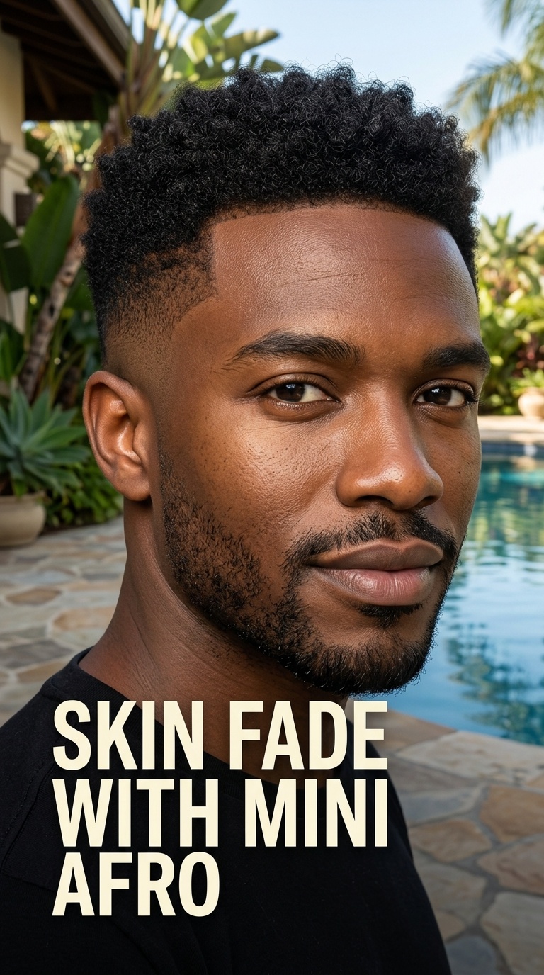 Skin Fade with Mini Afro