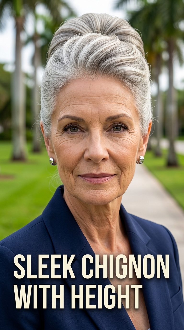 Sleek Chignon with Height