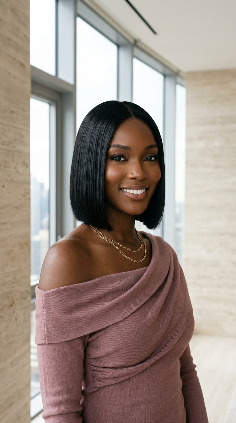 Sleek Chin Length Bob