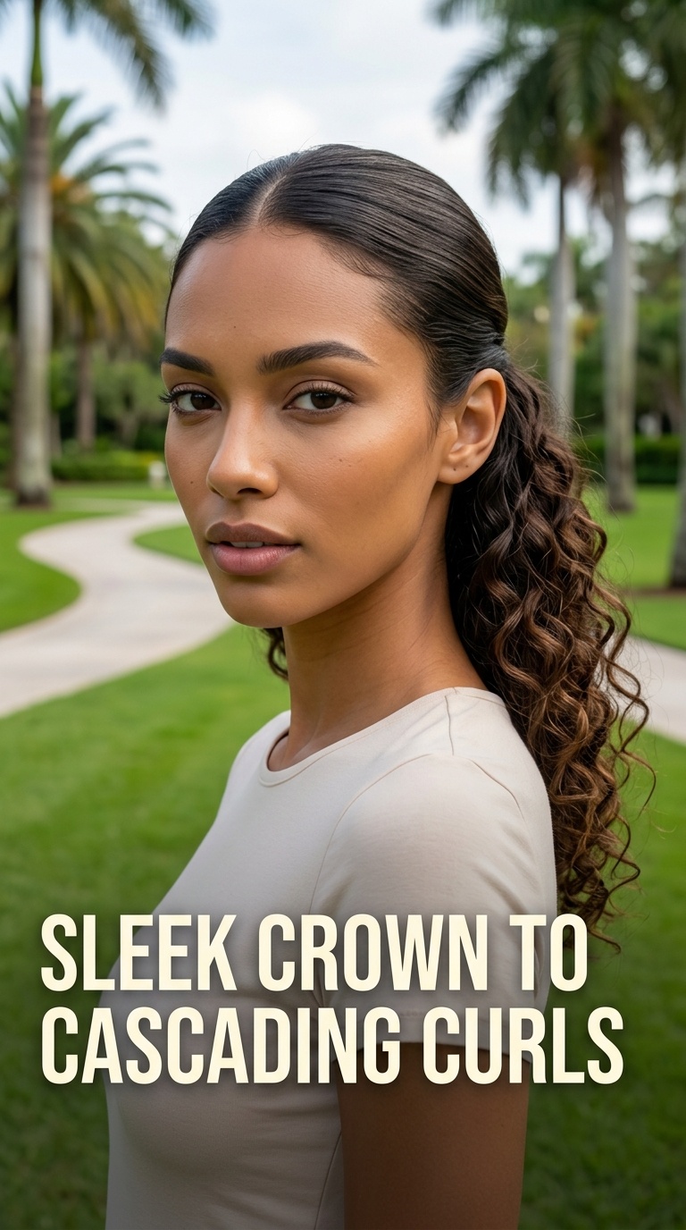 Sleek Crown to Cascading Curls