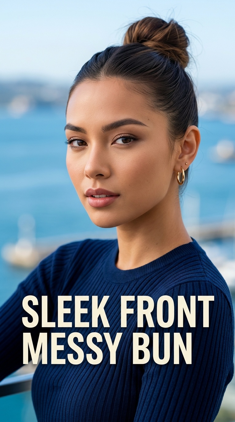 Sleek Front Messy Bun