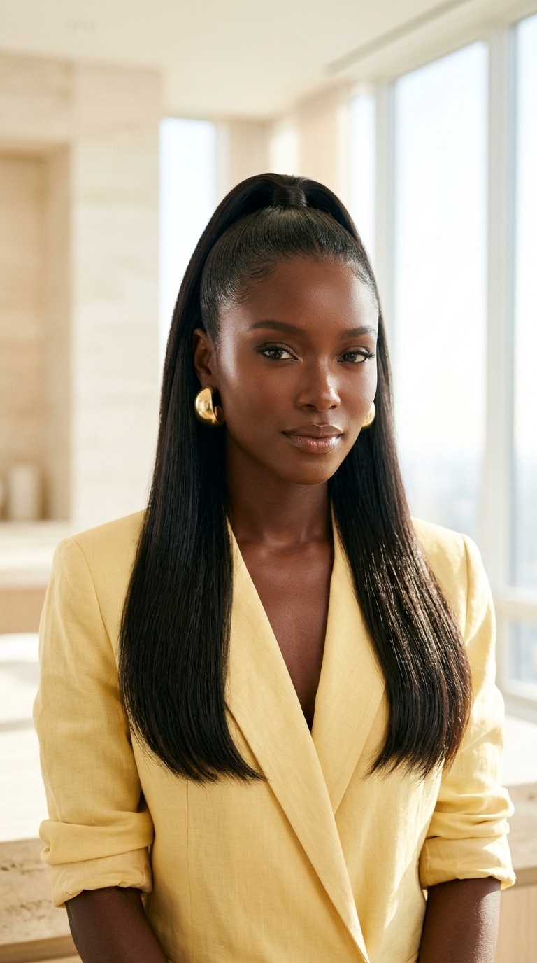Sleek Half Up Half Down Hair