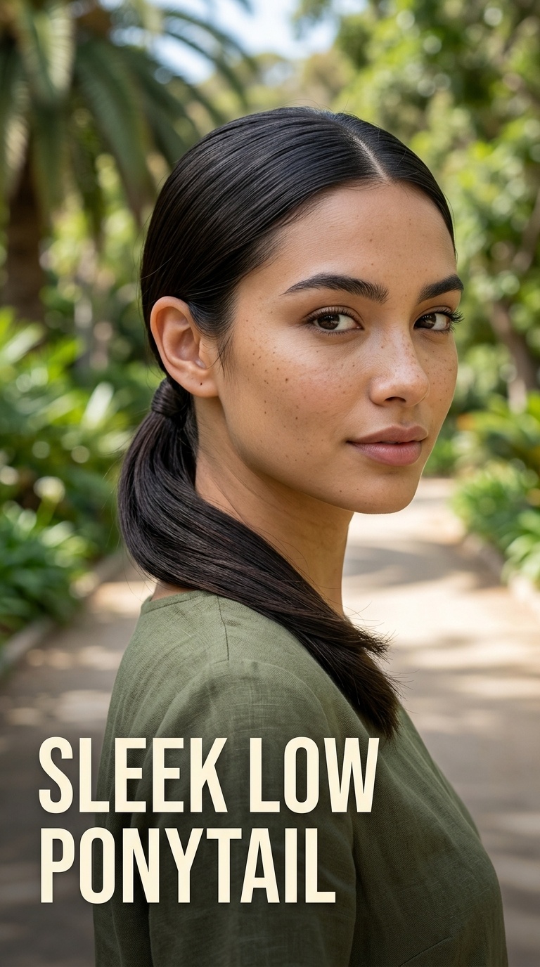 Sleek Low Ponytail