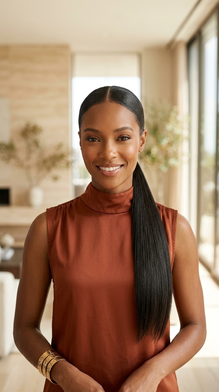 Sleek Low Ponytail