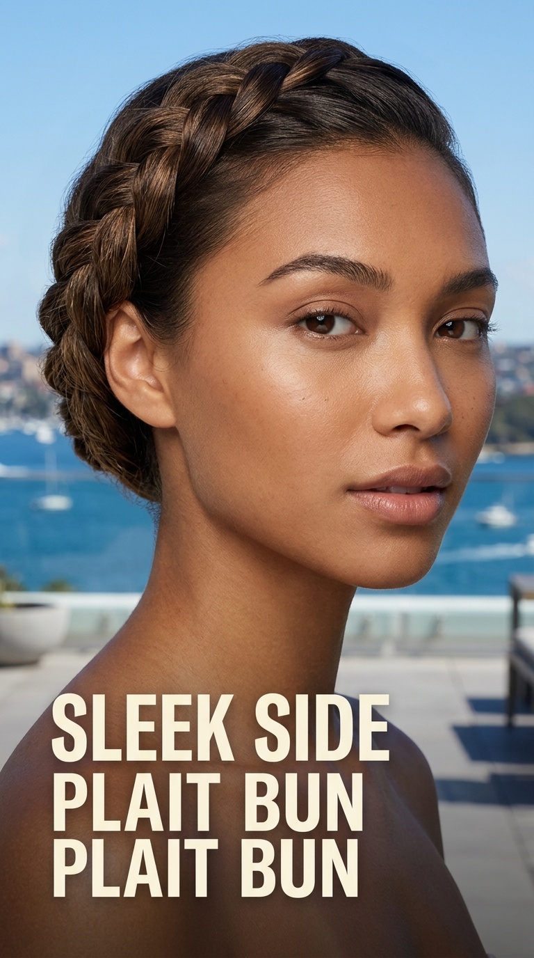 Sleek Side Plait Bun