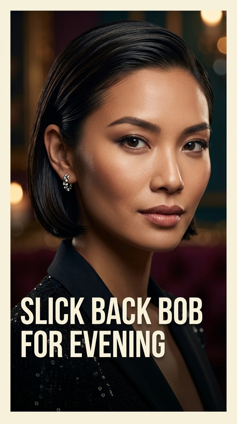 Slick Back Bob for Evening