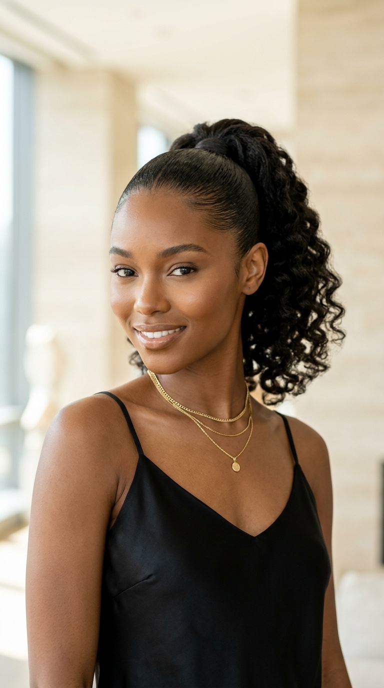 Slick Back Natural Ponytail