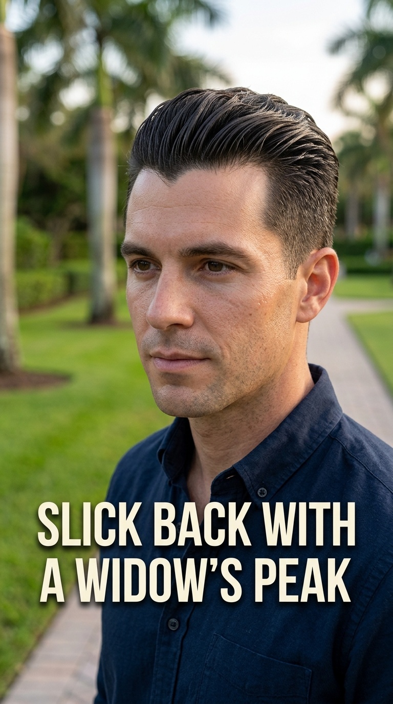 Slick Back with a Widow’s Peak