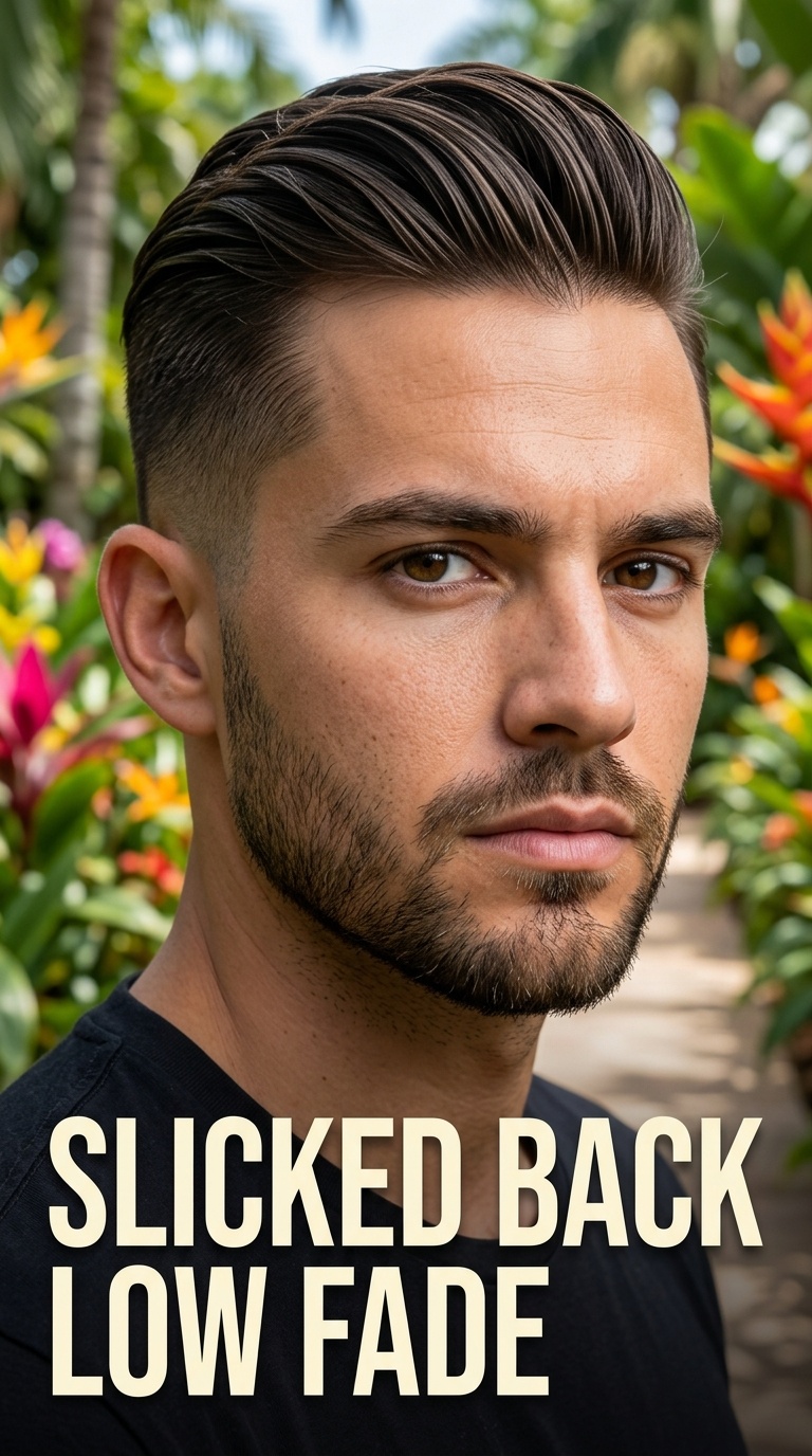 Slicked Back Low Fade