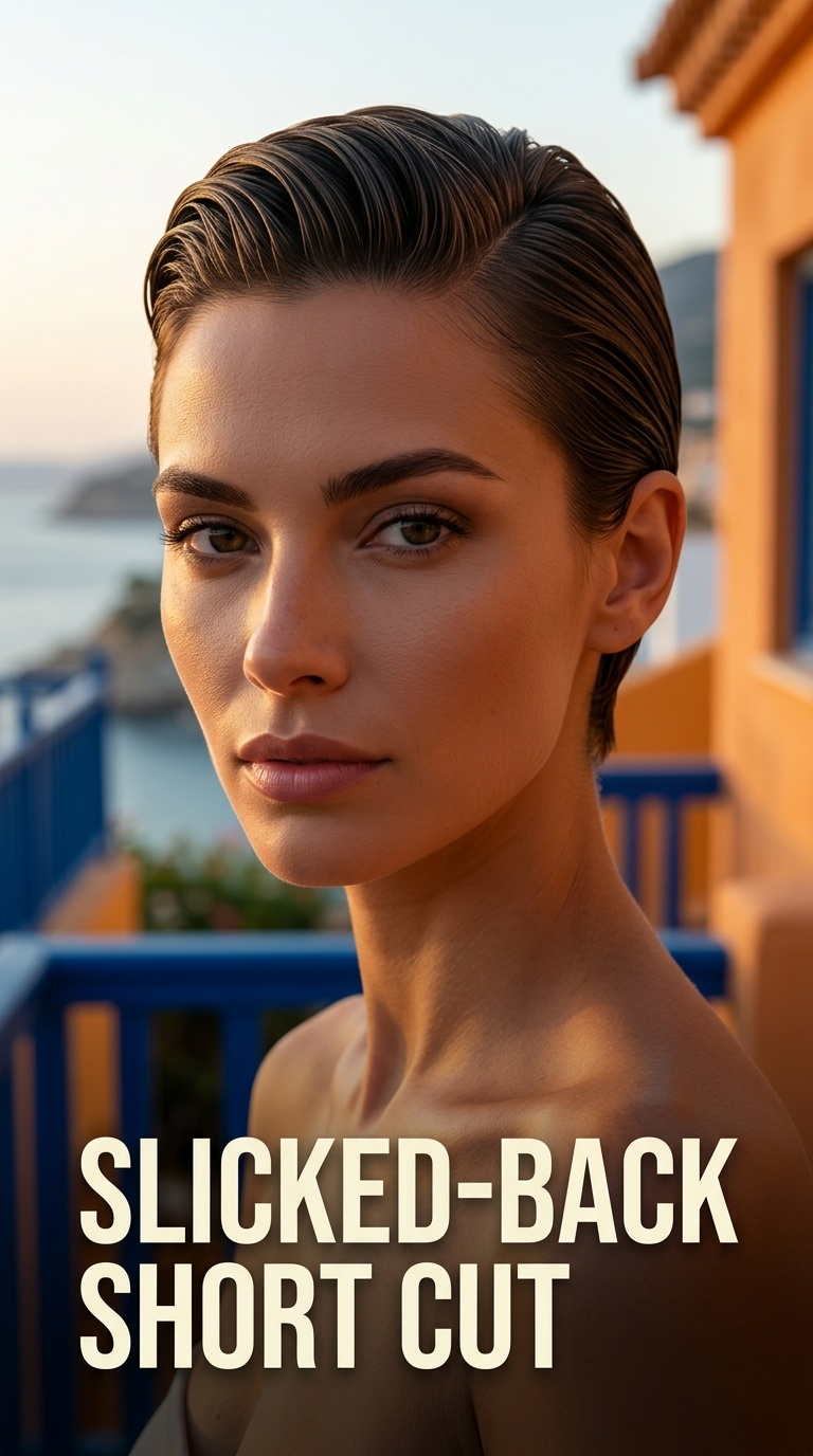Slicked-Back Short Cut