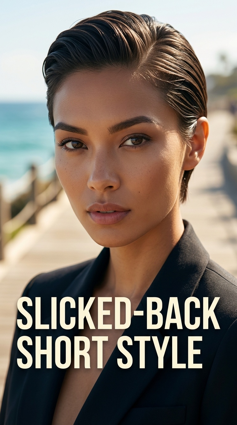 Slicked-Back Short Style