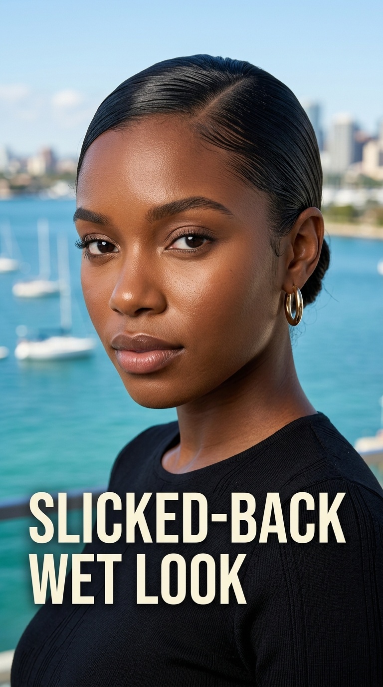 Slicked-Back Wet Look