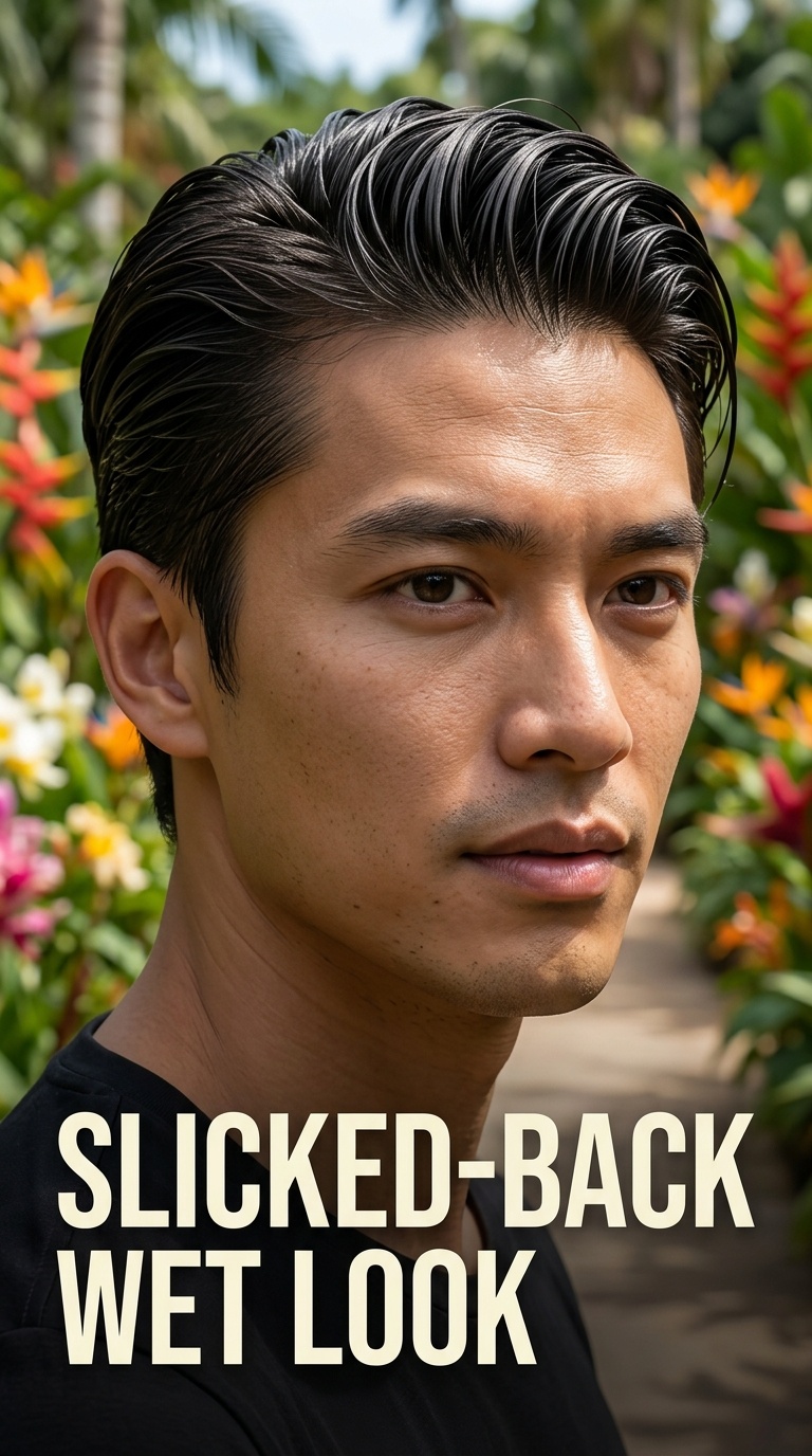 Slicked-Back Wet Look
