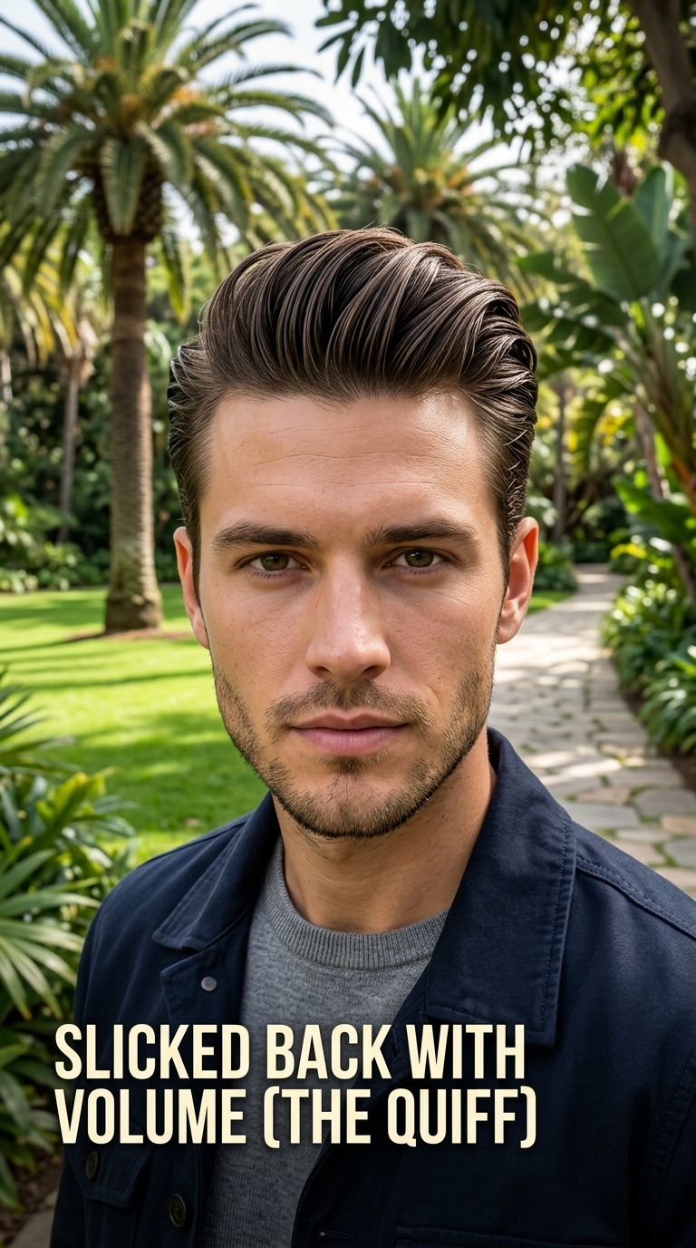 Slicked Back with Volume (The Quiff)