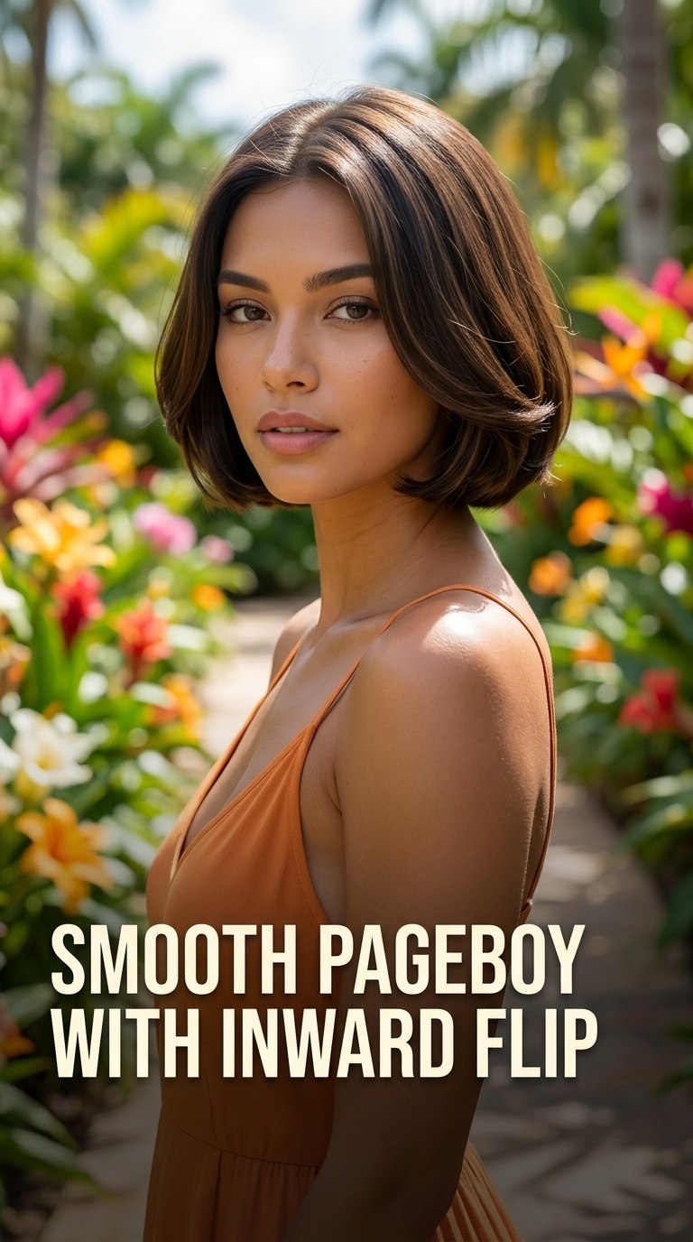Smooth Pageboy with Inward Flip
