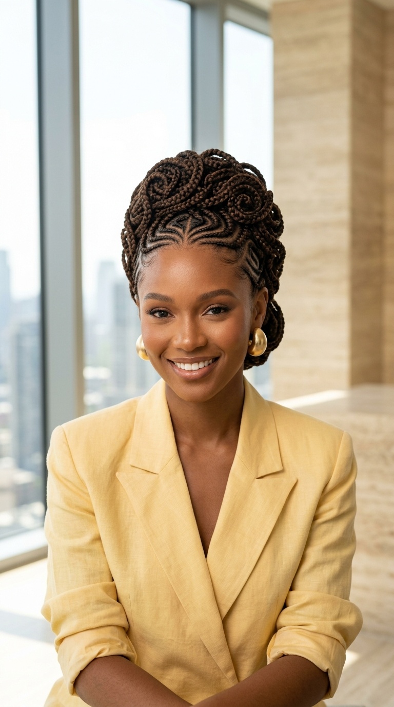 Snake Pattern Freehand Braids