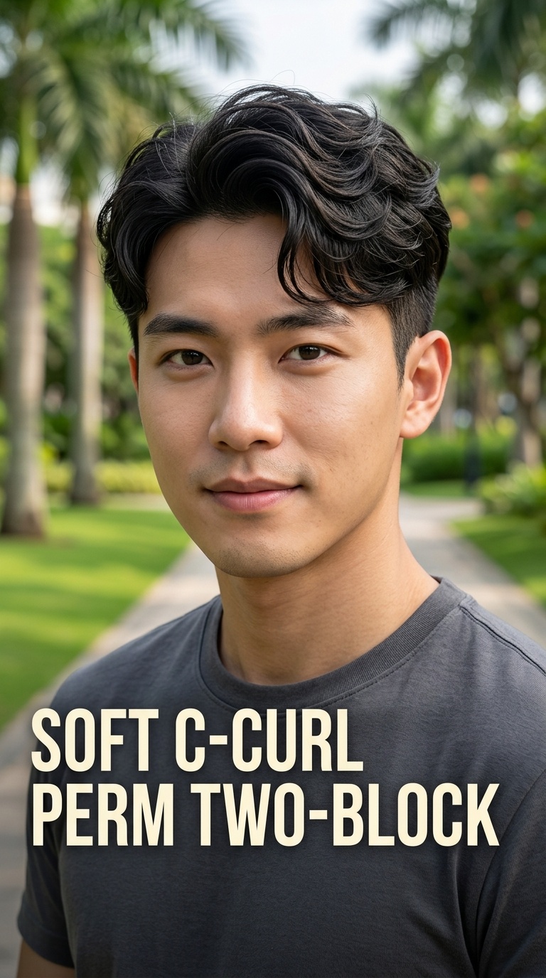 Soft C-Curl Perm Two-Block