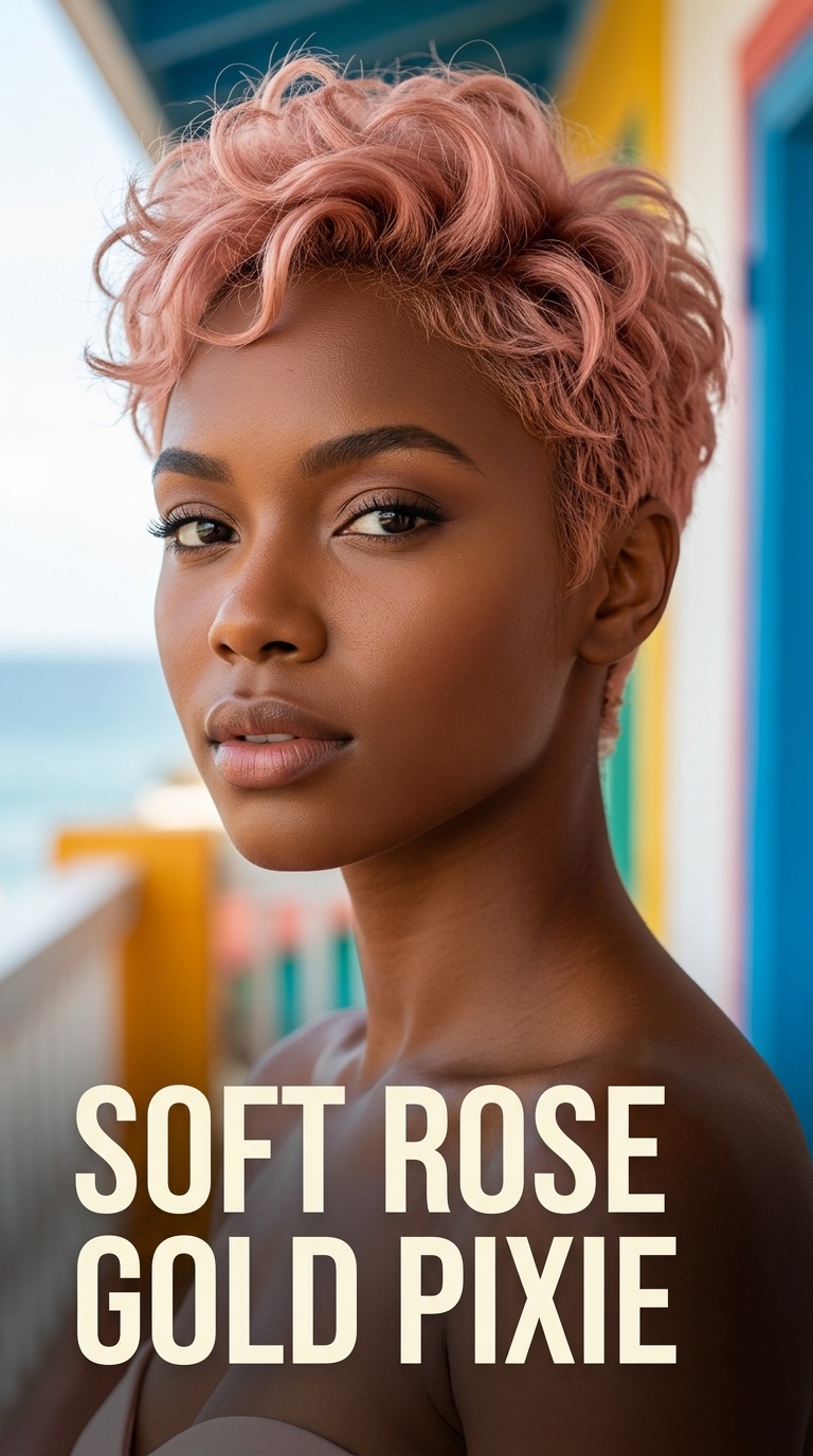 Soft Rose Gold Pixie