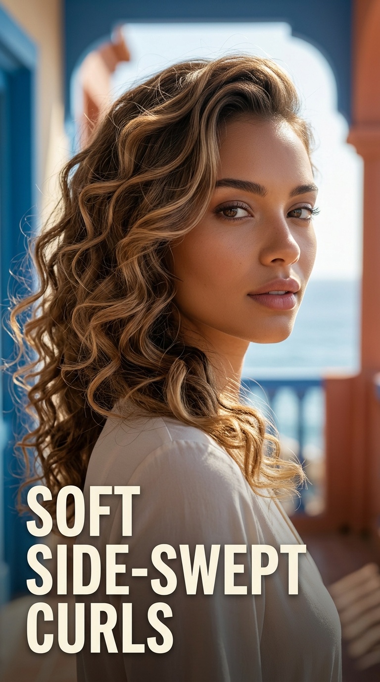 Soft Side-Swept Curls