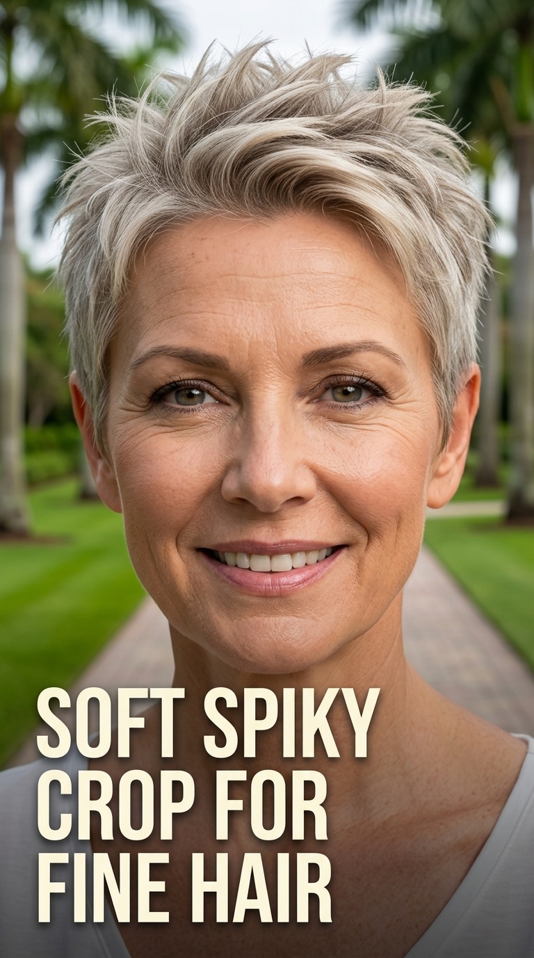 Soft Spiky Crop for Fine Hair