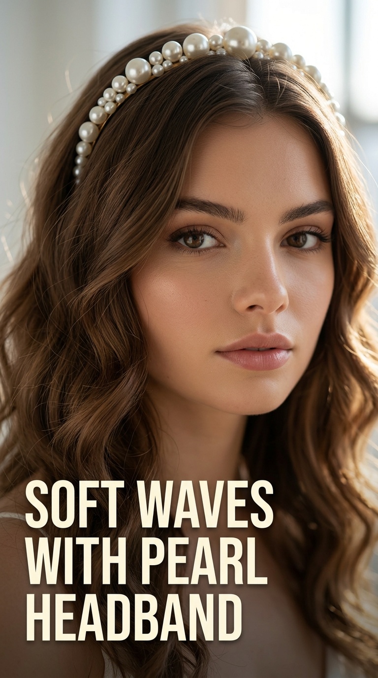 Soft Waves with Pearl Headband