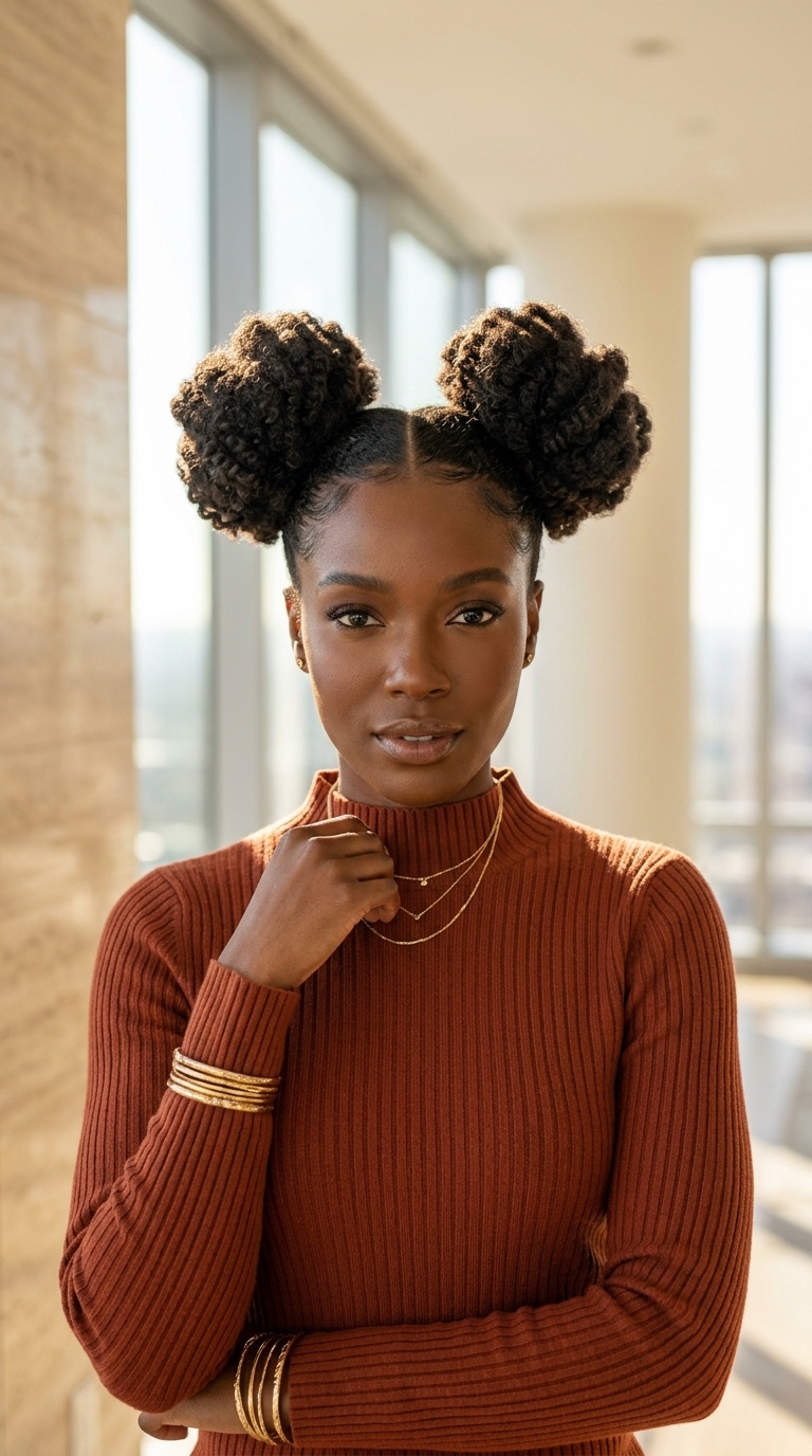 Space Bun 4c Natural Hair