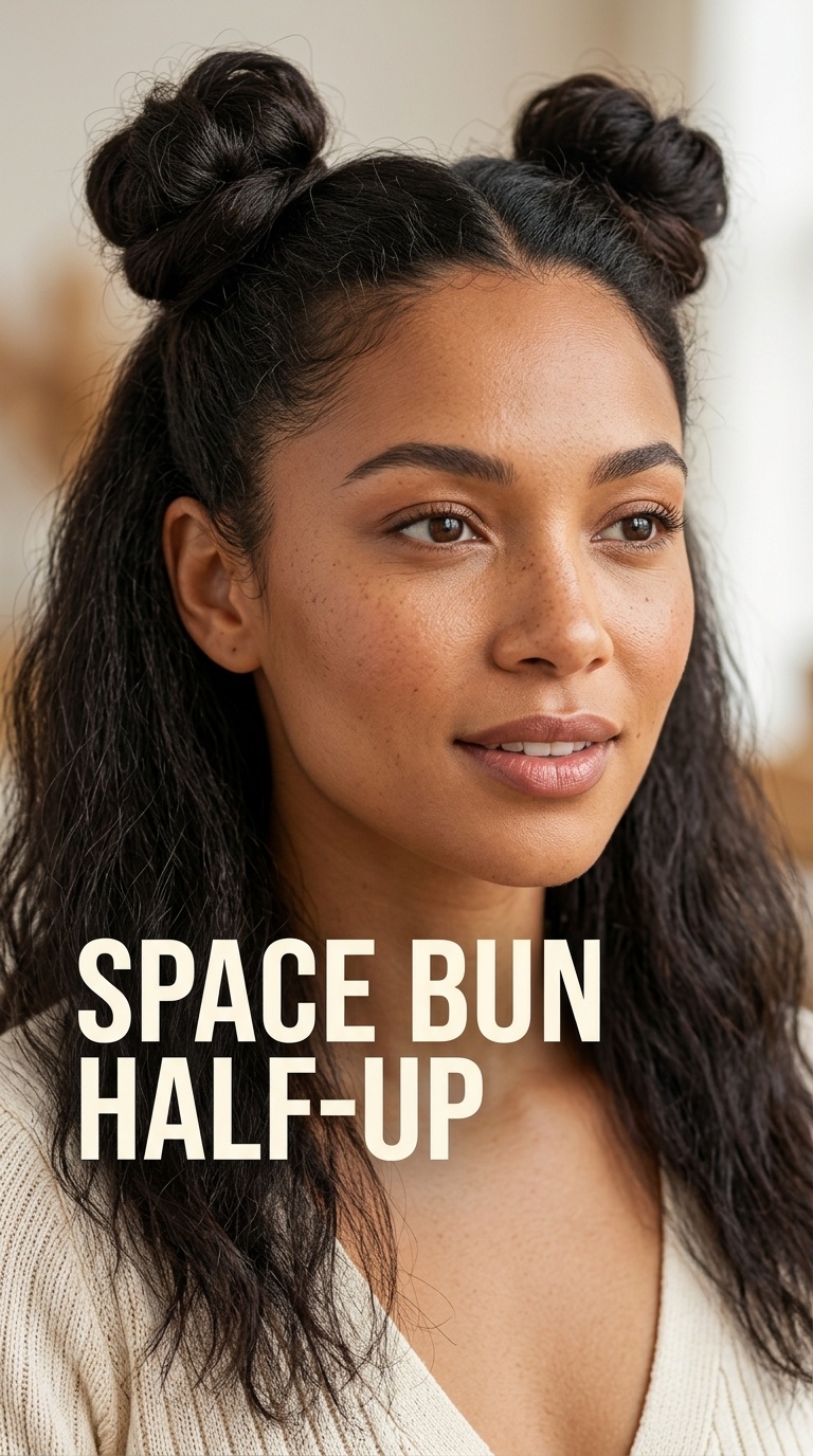 Space Bun Half-Up