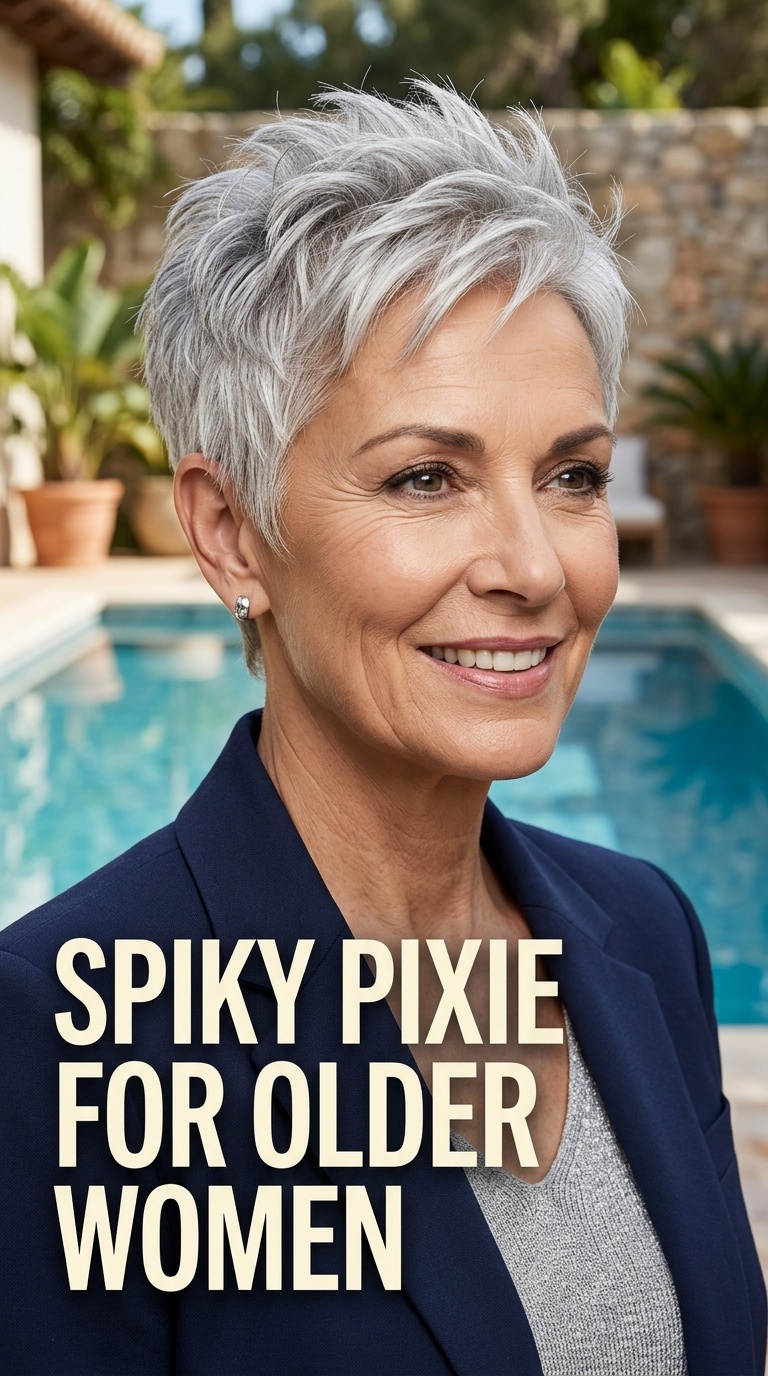Spiky Pixie for Older Women
