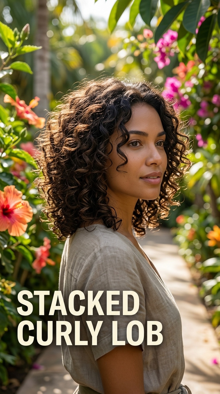 Stacked Curly Lob