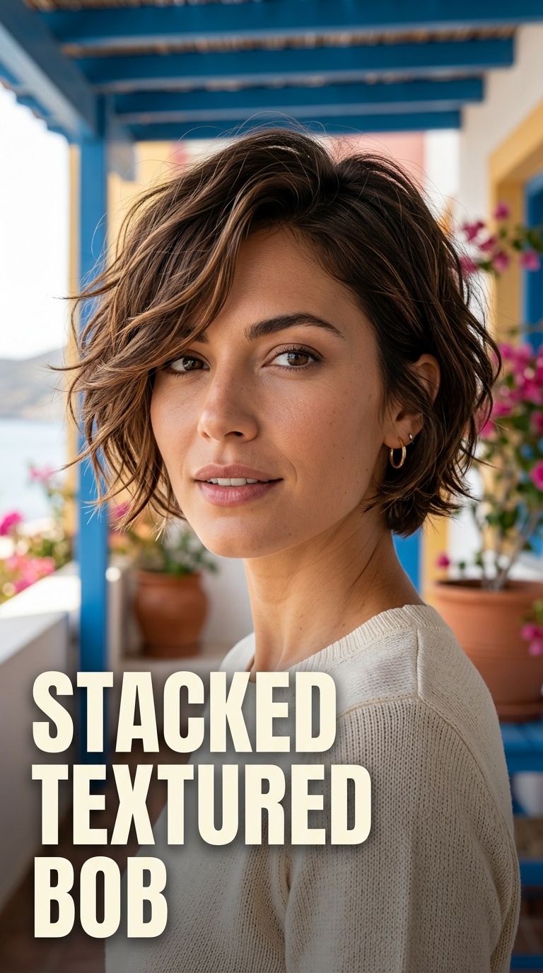 Stacked Textured Bob