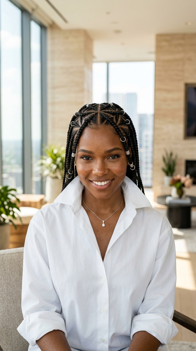 Star Design Freehand Braids