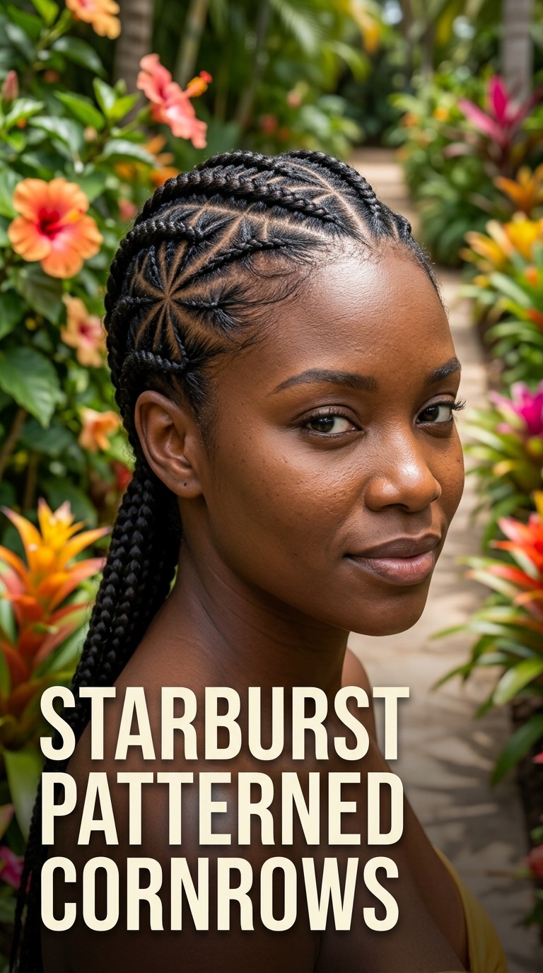 Starburst Patterned Cornrows