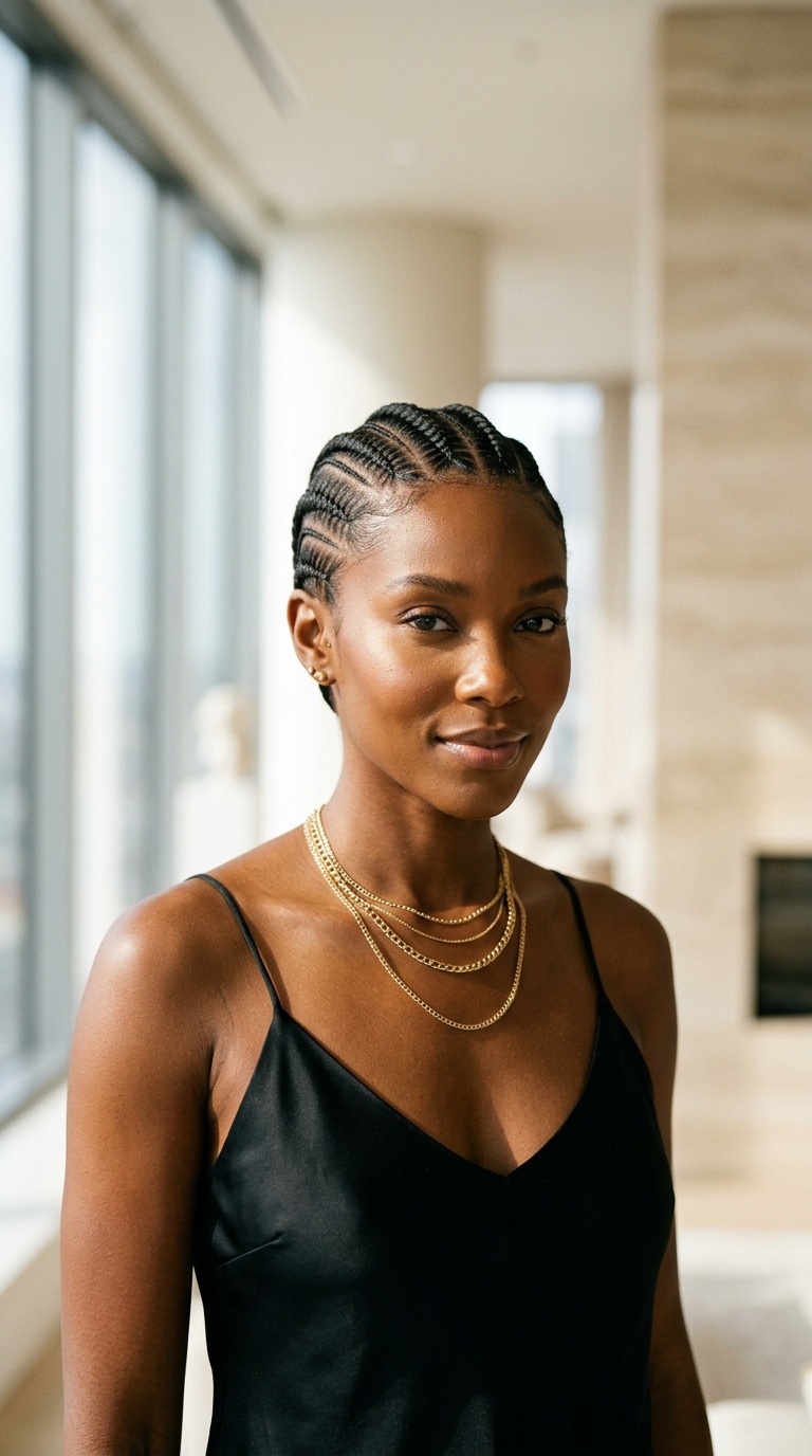 Straight Back Cornrow Braids Black Women