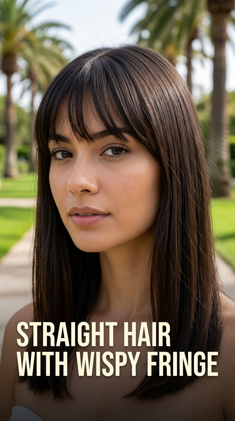 Straight Hair with Wispy Fringe