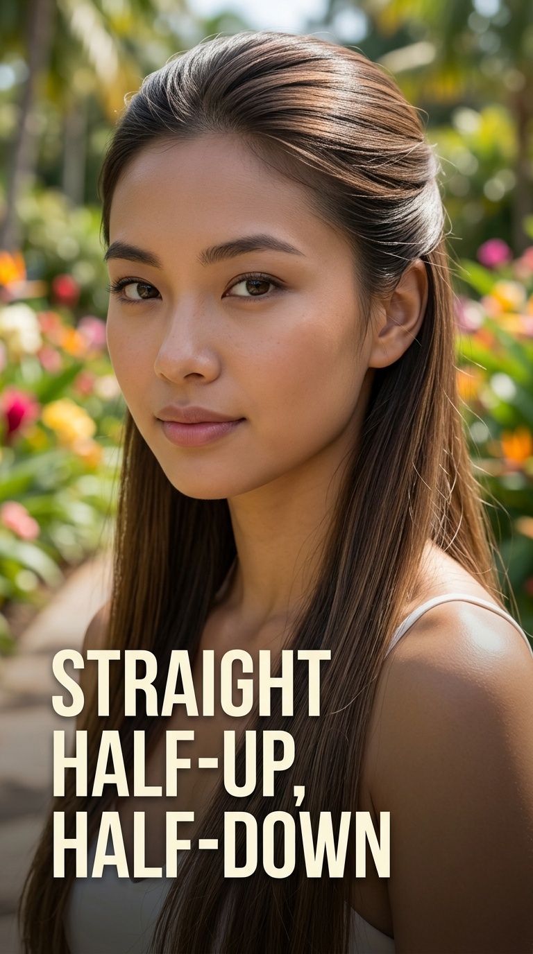 Straight Half-Up, Half-Down