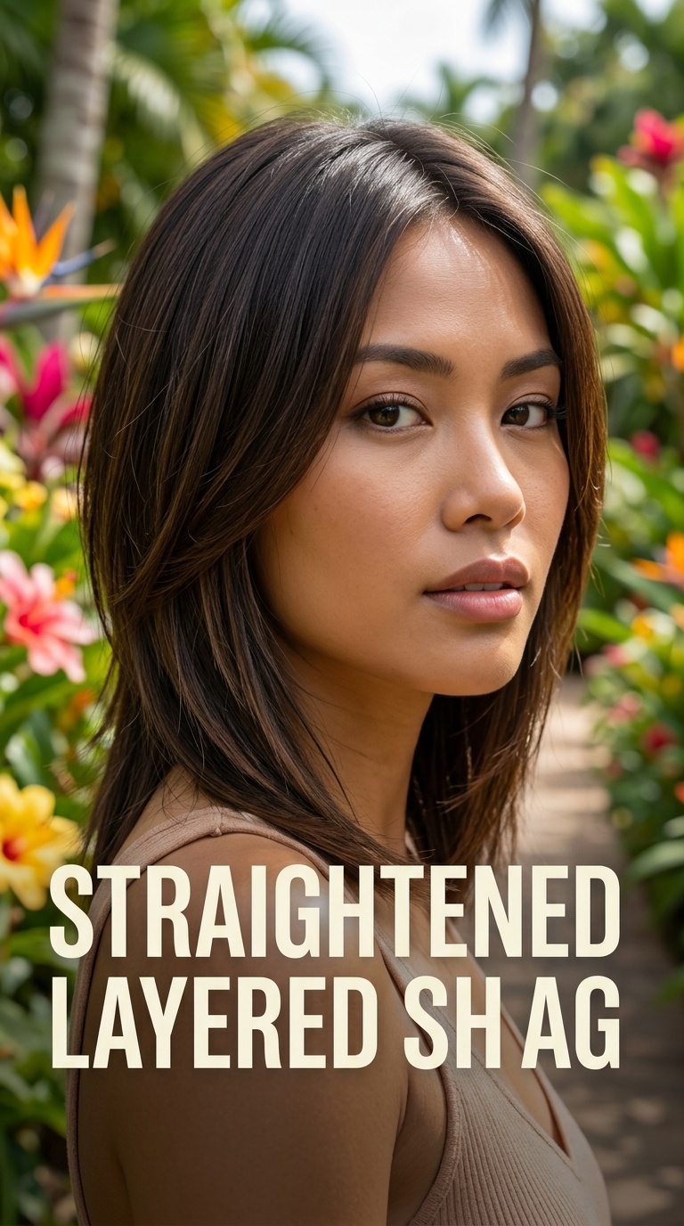 Straightened Layered Shag