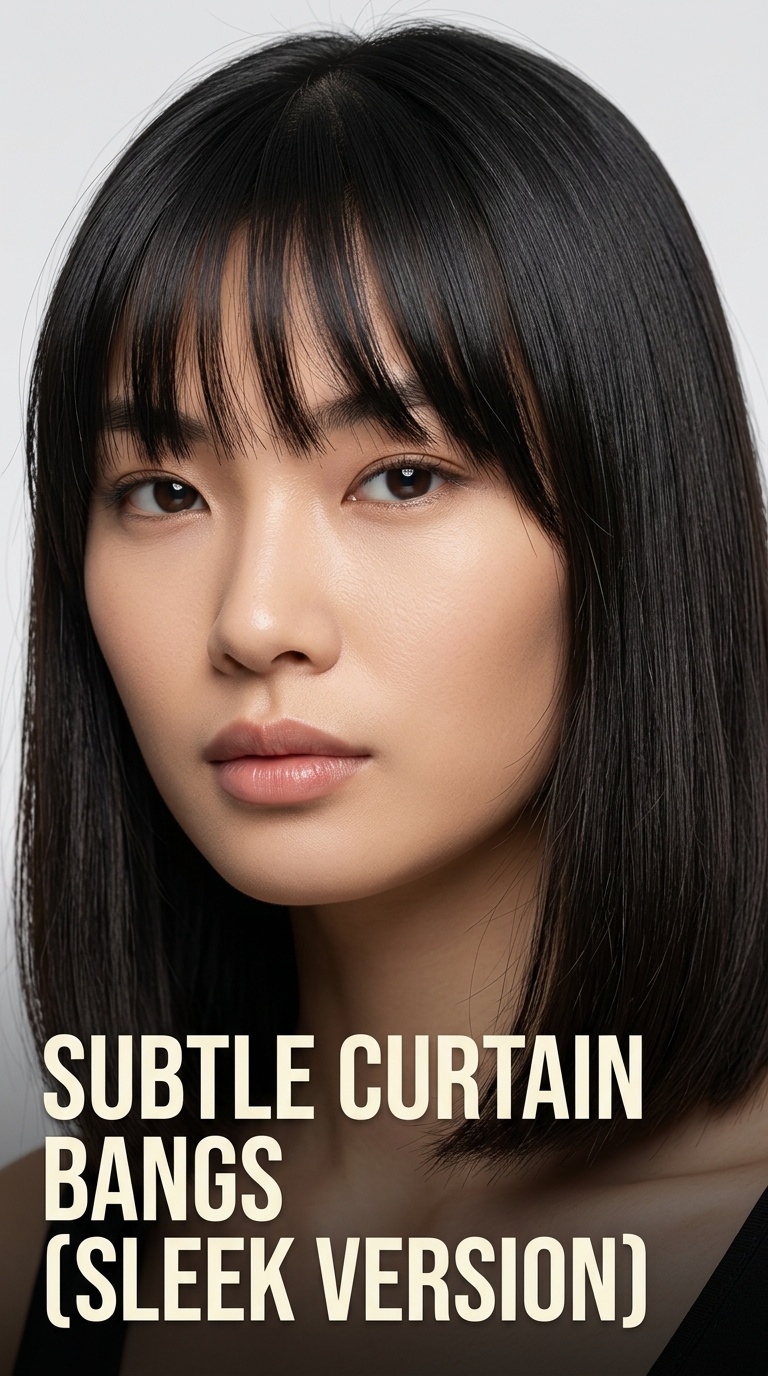 Subtle Curtain Bangs (Sleek Version)