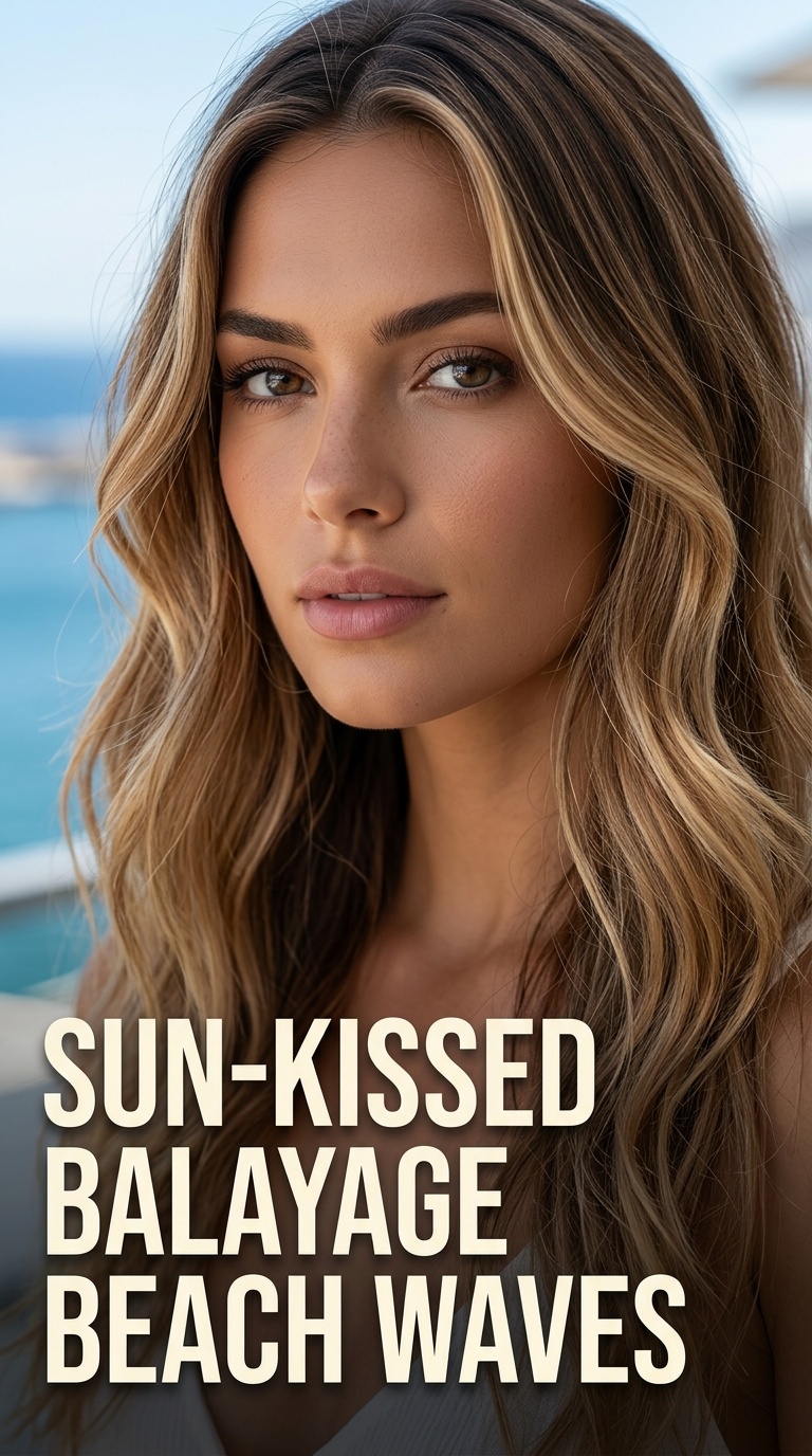Sun-Kissed Balayage Beach Waves