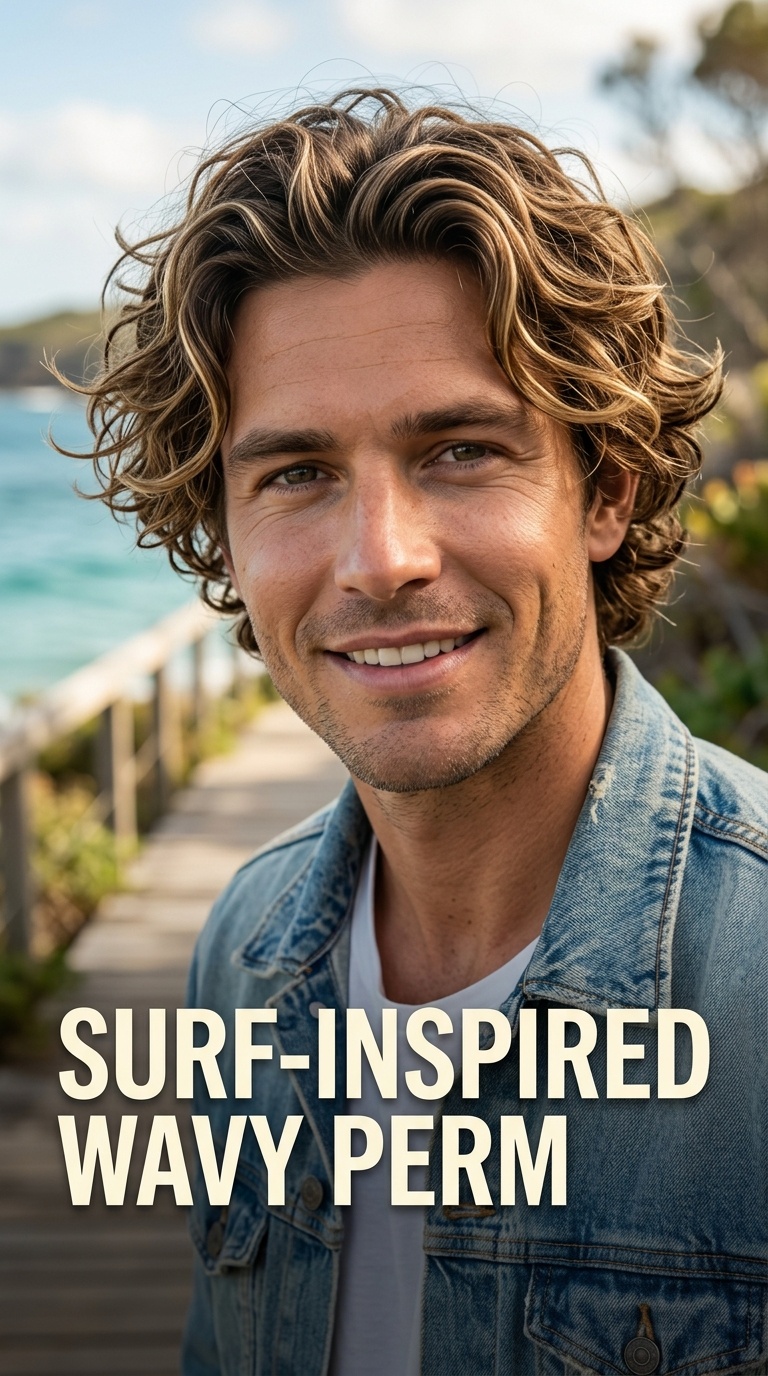 Surf-Inspired Wavy Perm