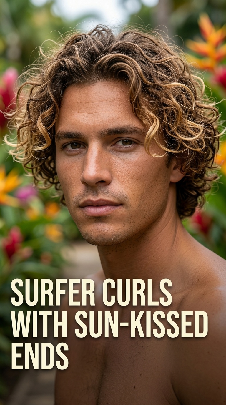 Surfer Curls with Sun-Kissed Ends