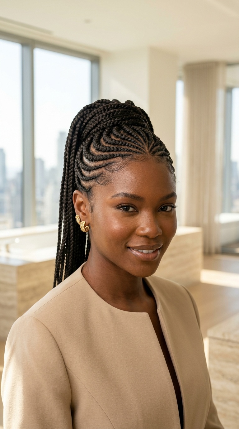 Swirl Pattern Freehand Braids