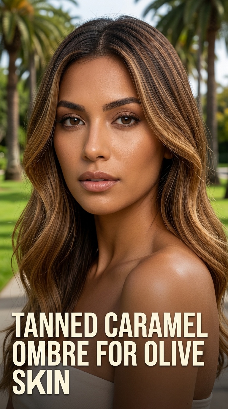 Tanned Caramel Ombre for Olive Skin