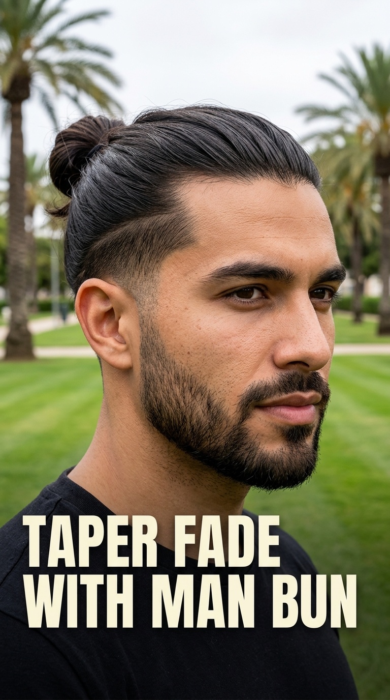 Taper Fade with Man Bun